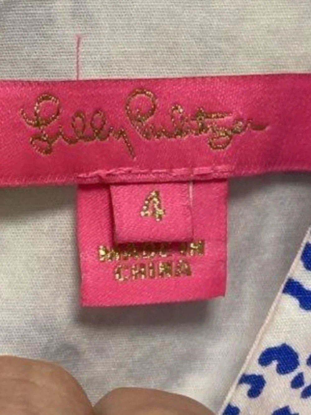 Lilly Pulitzer Sz 4 Fiesta Top Coastal Blue Fancy Feet